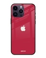 Shop Solo Maroon Premium Glass Cover for Apple iPhone 14 Pro Max (Shockproof, Light Weight)-Front