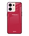 Shop Solo Maroon Premium Glass Cover for Oppo Reno8 5G (Shockproof, Light Weight)-Front