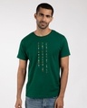 Shop Somewhere on Earth Half Sleeve T-Shirt Dark Forest Green-Front