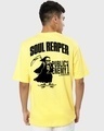 Shop Men's Yellow Soul Reaper Typography Oversized T-shirt-Design