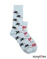 Shop Pack of 2 Soxytoes Cupid's Grace His & Hers Crew & Ankle Socks-Front