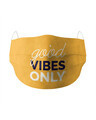 Shop Good Vibes Only Cotton Face Mask-Front