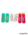 Shop Pack of 3 Soxytoes Gossip Girls Ankle Socks-Front
