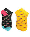 Shop Pack of 2 Soxytoes Hot Dogs Low Cut Socks-Front