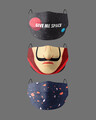 Shop Pack Of 3  Serial Chiller Super Safe Masks-Front