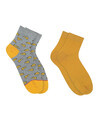 Shop Pack of 2 Soxytoes Yellow Sockaholic Ankle Socks-Front