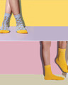 Shop Pack of 2 Soxytoes Yellow Sockaholic Ankle Socks