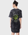 Shop Women's Black Space Bound Graphic Printed Boyfriend T-shirt Dress-Design