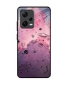 Shop Space Doodles Premium Glass Case for Redmi Note 12 Pro+ 5G (Shock Proof, Scratch Resistant)-Front