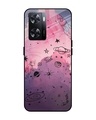 Shop Space Doodles Printed Premium Glass Case for OPPO A77s (Shock Proof,Scratch Resistant)-Front