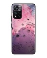 Shop Space Doodles Printed Premium Glass Cover for Mi 11i (Shock Proof, Lightweight)-Front
