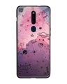 Shop Space Doodles Printed Premium Glass Cover for Oppo F11 Pro (Shock Proof, Lightweight)-Front