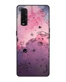 Shop Space Doodles Printed Premium Glass Cover for Oppo Find X2 (Shock Proof, Lightweight)-Front