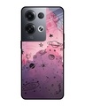 Shop Space Doodles Printed Premium Glass Cover for Oppo Reno8 Pro 5G (Shockproof, Light Weight)-Front