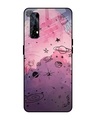 Shop Space Doodles Printed Premium Glass Cover for Realme Narzo 20 Pro (Shock Proof, Lightweight)-Front