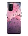 Shop Space Doodles Printed Premium Glass Cover for Realme X7 Pro (Shock Proof, Lightweight)-Front