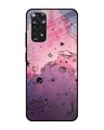 Shop Space Doodles Printed Premium Glass Cover for Redmi Note 11S (Shock Proof, Lightweight)-Front