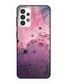 Shop Space Doodles Printed Premium Glass Cover for Samsung Galaxy A13 (Shockproof, Light Weight)-Front