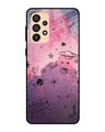 Shop Space Doodles Printed Premium Glass Cover for Samsung Galaxy A33 5G (Shock Proof, Light Weight)-Front