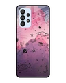 Shop Space Doodles Printed Premium Glass Cover for Samsung Galaxy A53 5G (Shock Proof, Light Weight)-Front