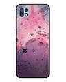 Shop Space Doodles Printed Premium Glass Cover for Samsung Galaxy F42 5G (Shock Proof, Light Weight)-Front