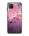 Shop Space Doodles Printed Premium Glass Cover for Samsung Galaxy M12 (Shock Proof, Light Weight)-Front