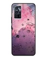 Shop Space Doodles Printed Premium Glass Cover for Vivo V23e 5G (Shockproof, Light Weight)-Front