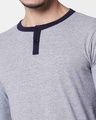 Shop Space Grey Men's Full Sleeve Henley T-Shirt