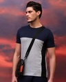Shop Space Grey Men's Half Sleeve 90's Vibe Three Panel T-Shirt-Design