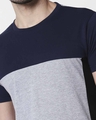 Shop Space Grey Men's Half Sleeve 90's Vibe Three Panel T-Shirt