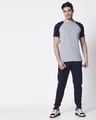 Shop Space Grey Men's Half Sleeve Raglan T-Shirt-Full