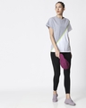 Shop Space Grey Women's Half Sleeve 90's Vibe Asymmetric Three Panel Boyfriend T-Shirt