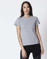 Shop Space Grey Women's Half Sleeve All Over Printed T-Shirt-Full