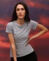 Shop Space Grey Women's Half Sleeve All Over Printed T-Shirt-Front