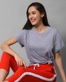 Shop Space Grey Women's Half Sleeve Boyfriend T-Shirt-Design