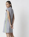 Shop Space Grey Women's Half Sleeve High Neck Pocket Dress-Full