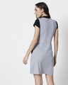 Shop Space Grey Women's Half Sleeve High Neck Two Panel Pocket Dress
