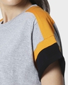Shop Space Grey Women's Half Sleeve Side Panel Boyfriend T-Shirt