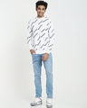 Shop Men's White All Over Printed Sweatshirt-Full