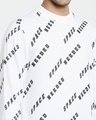 Shop Men's White All Over Printed Sweatshirt