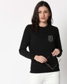 Shop Space Pocket Fleece Sweatshirt Black-Front