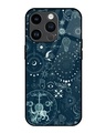 Shop Space Symbols 1 Premium Glass Cover for Apple iPhone 14 Pro-Front