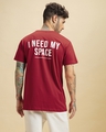 Shop Men's Red Spaced NASA Typography T-shirt-Full