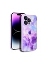 Shop Purple Brush Art Premium Glass Cover For Apple Iphone 12 Pro Max-Front