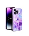 Shop Purple Brush Art Premium Glass Cover For Apple Iphone 13 Pro Max-Front