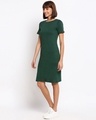Shop Women's Green Regular Fit T-shirt Dress-Design