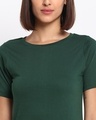 Shop Women's Green Regular Fit T-shirt Dress-Full