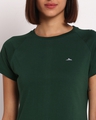 Shop Women's Green Regular Fit T-shirt Dress-Full