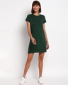 Shop Women's Green Regular Fit T-shirt Dress