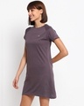 Shop Women's Grey Regular Fit T-shirt Dress-Design